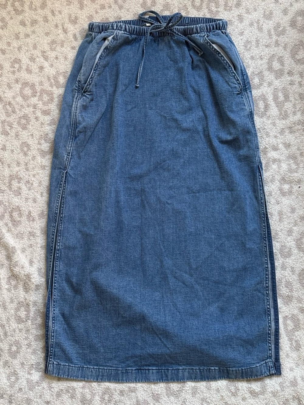 American Eagle Denim Skirt with Drawstring Waist